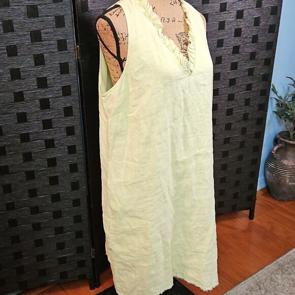 Tommy Bahama Pistachio 100% Linen Dress Size Large - Picture 6 of 12
